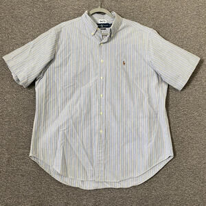 Ralph Lauren Polo Men's XL Classic Fit Stripped Short Sleeve Collared Shirt